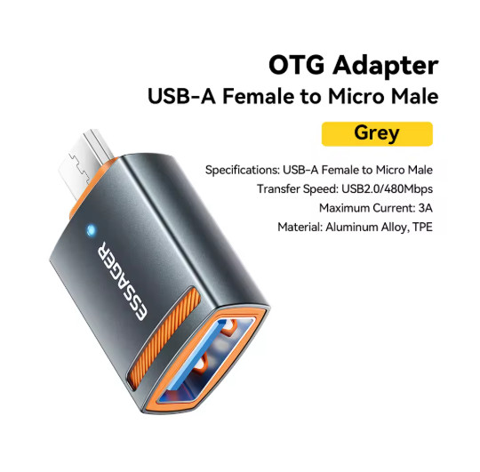 Essager USB3.0 OTG Adapter Type-C USB-A Micro Female to USB Micro iP Type-C gallery