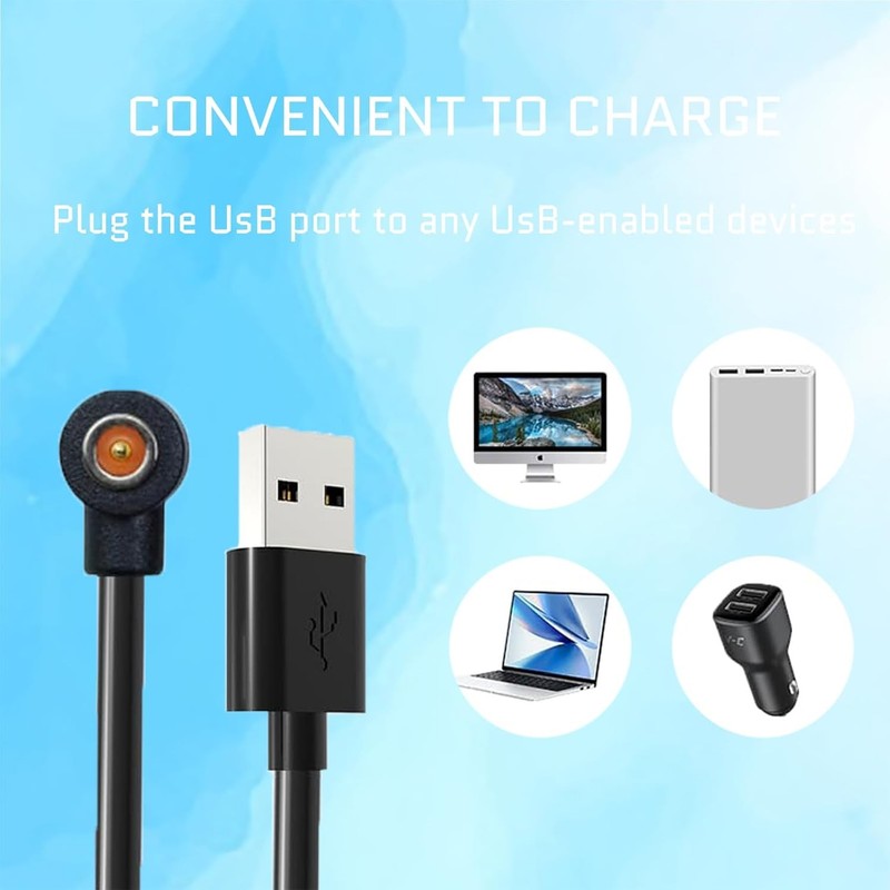 2 Pcs Magnetic Smart Ring Chargers Replacement Charger Cord for 4 mm Suitable fo gallery