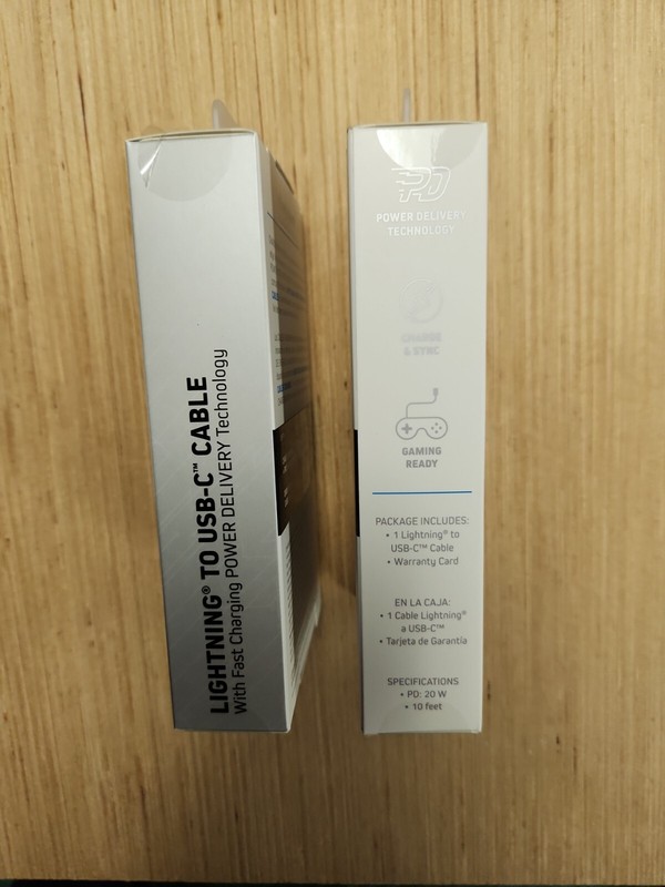 2 pack - Lightning to USB-C Cable ChargeWorx CX4630WH 10Ft Power Delivery iphone gallery