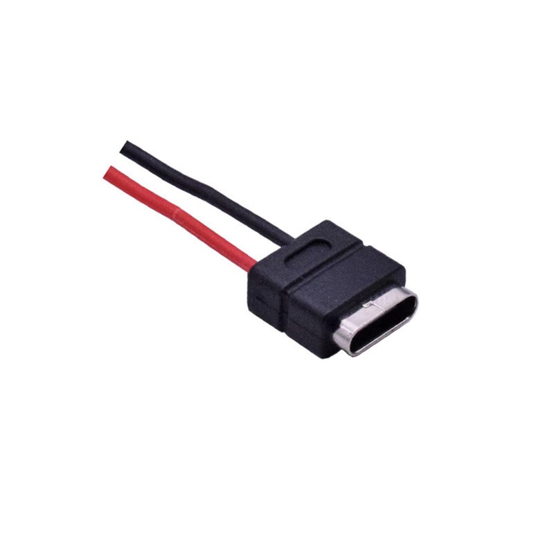 2 Pin USB 2.0 Type-C Connector Welding Wire Waterproof Female Socket Charging d gallery