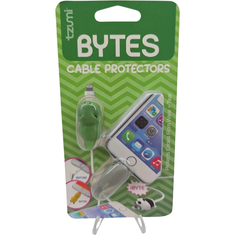 Tzumi Cord Bytes Phone Cable Protectors Animals 6074