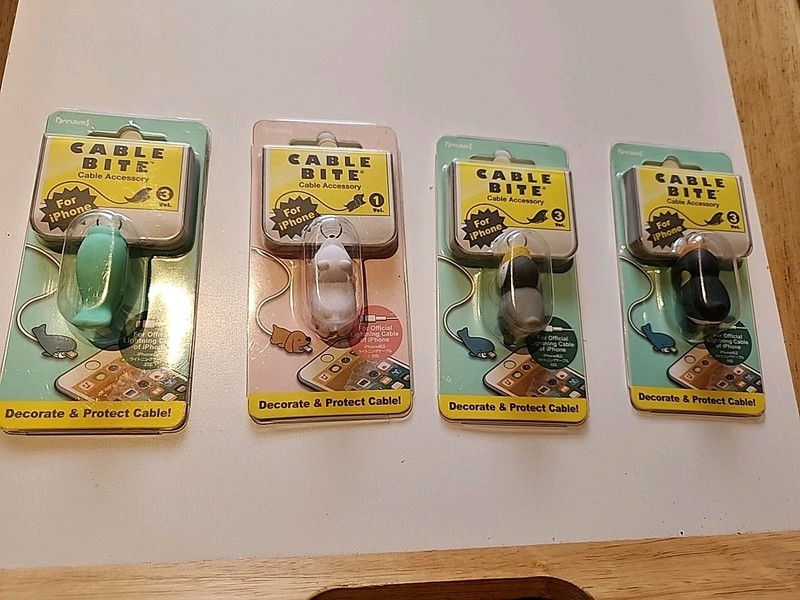 Lot of 4 Dreams Cable Bite Charging Cable Protector For iPhone New In Box