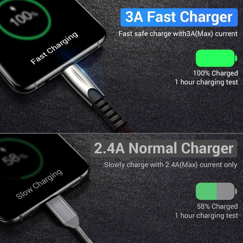 3 Pack USB Cable Heavy Duty iPhone SE 12 11 X 8 7 6 5 S Plus Charger Charging gallery