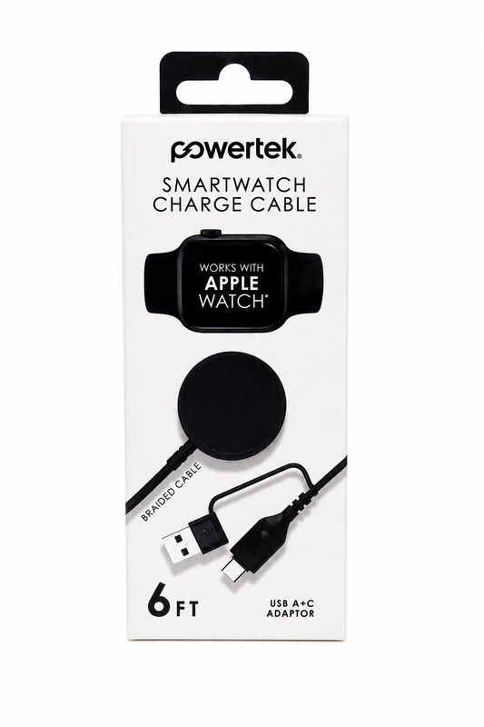 PowerTech Smartwatch Charge Cable for Apple Watch 6FT USB New Sealed