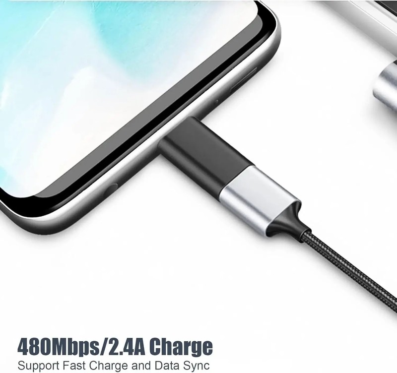 2x Type C Female to Micro USB Male Port Converter Charge Data Sync Adapter Lot gallery