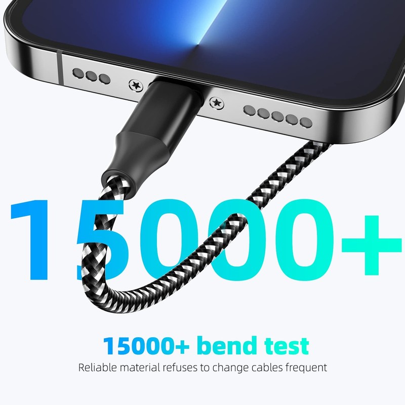 iPhone Charger Apple MFi Certified 3pack 10FT Long Lightning Cable Fast Charg... gallery