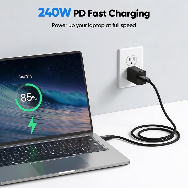 6Ft 20Gbps USB C Monitor Cable 8K@60Hz 4K@144Hz 6Ft Video Display Cable gallery