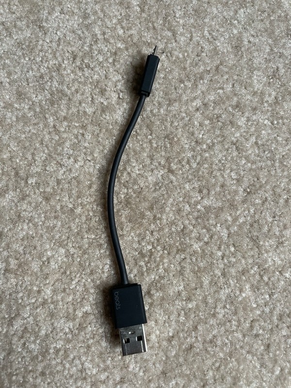 USB To Micro USB Cable Black 6In