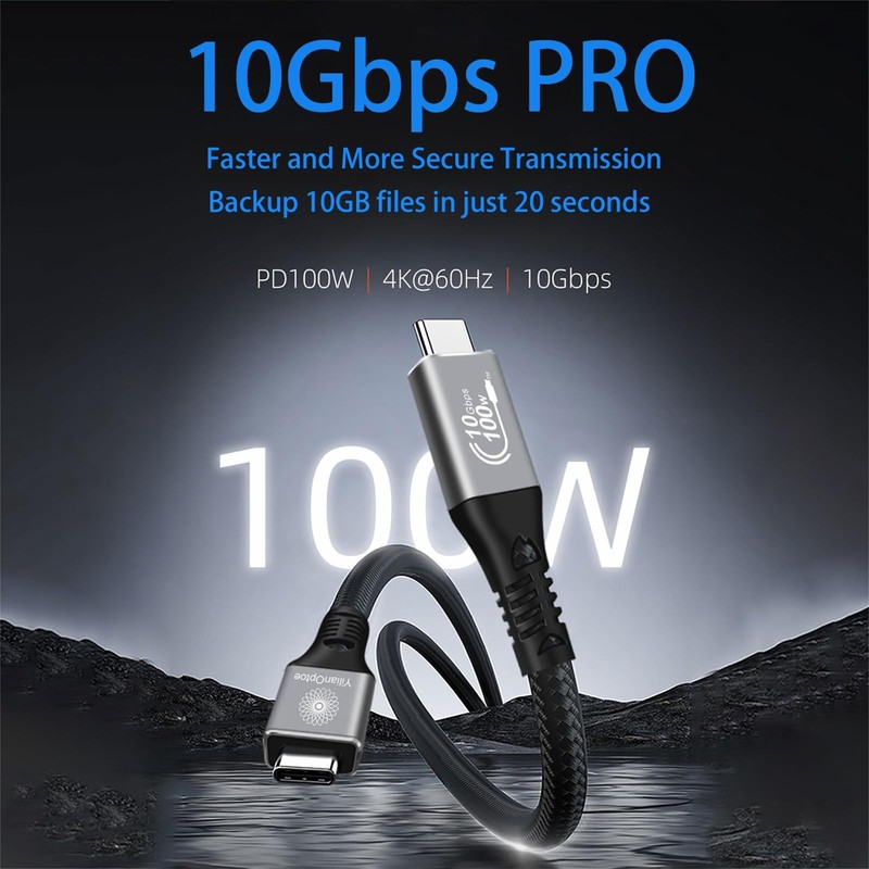 USB C to USB C Cable 16.5ft,USBC 3.1 Gen2 10Gbps Data Transfer,100W Long Fast... gallery