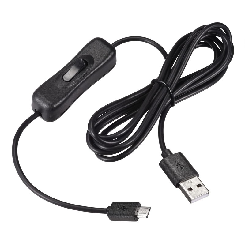 USB to Micro USB Extension Cord 2m 6.56ft With On/Off Switch Power Cable