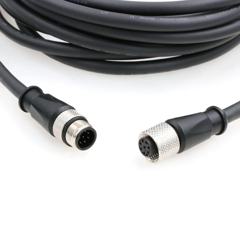M12 A Code 8 Pin Male to Female Connector Sensor Cable High Flex Waterproof A... gallery