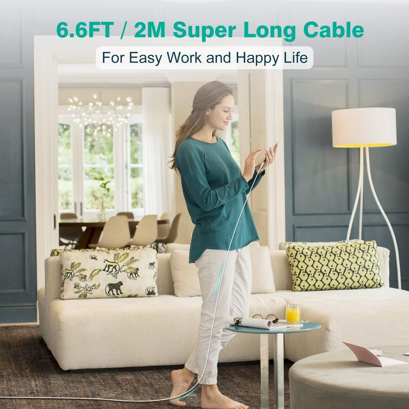 USB C to USB C Cable (2-Pack, 6.6ft) for MacBook Air/Pro Charger, iPad Pro 12... gallery