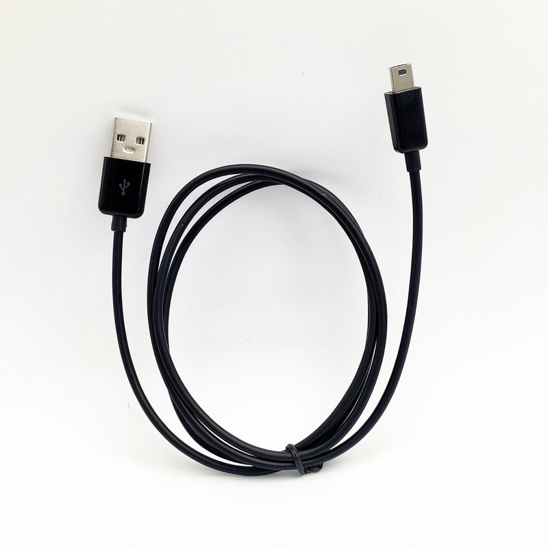 2PACK 1M/3FT USB 2.0 Type A to Mini 5PIN Cable Data Charging Cord Black /White gallery