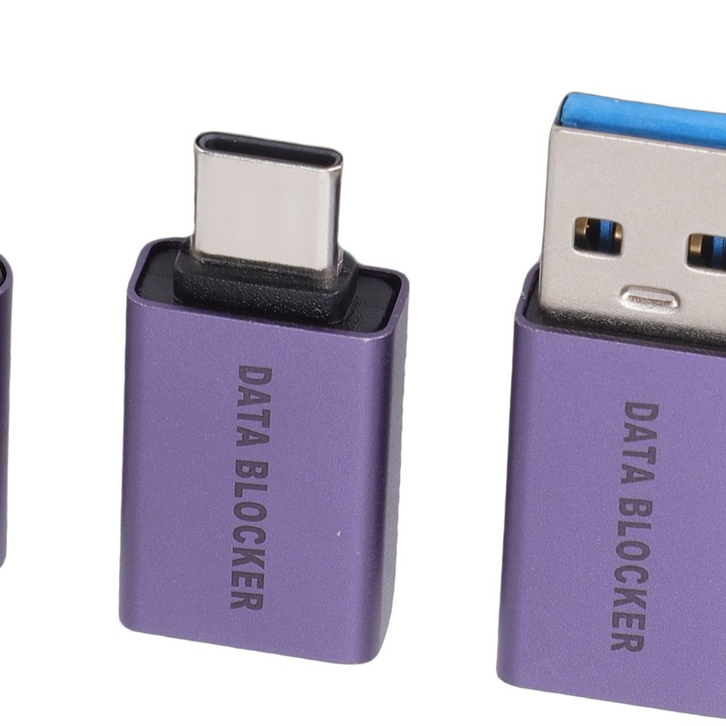 Data Blocker USB A Male To USB C Female Defender Refuse Hacking For Mobile Phone gallery