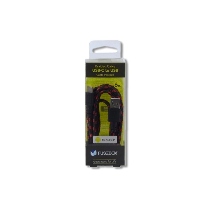 Fusebox USB-A to USB-C Cable 6 ft Black 215 1240 FB2