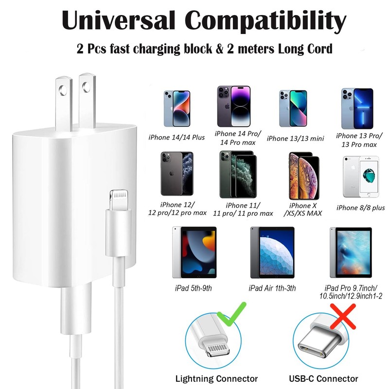 iPhone Charger Fast Charging,iPhone Fast Charger 2Pack Type C Fast Charger Bl... gallery