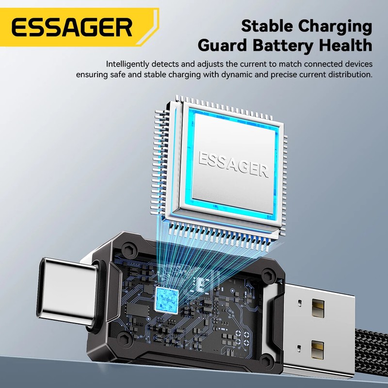 Essager 65W 4 in 1 USB C Charger Cable Wire Type C PD Fast Charging Cable Cord gallery