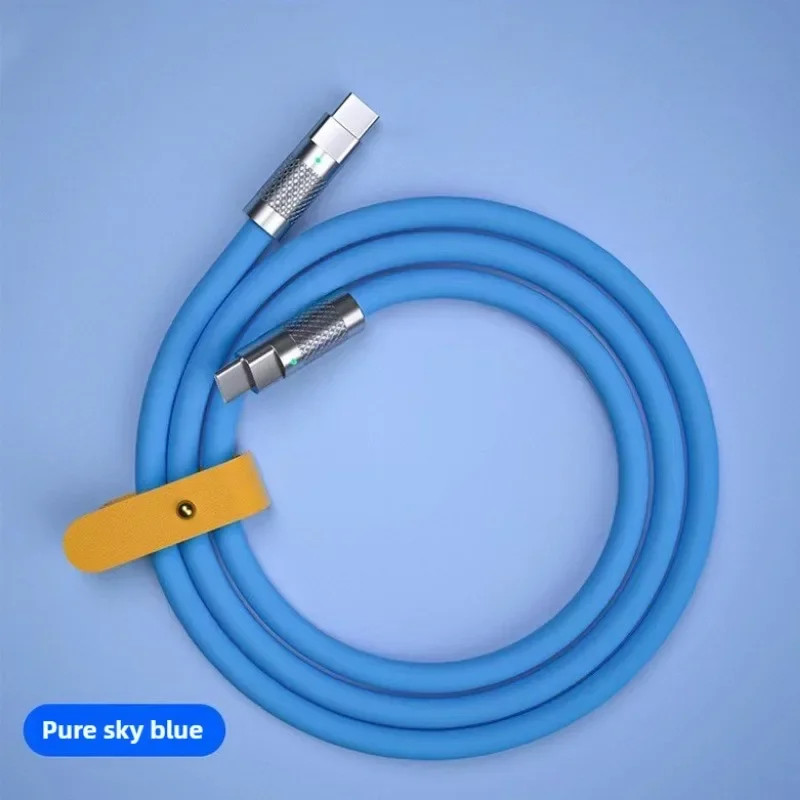 120W 7A USB-C Fast Charging Silicone Cable PD for Xiaomi Huawei 1M-2M gallery