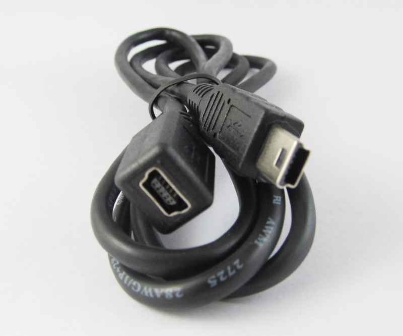 1set New Mini USB 5pin Male to Female Jack extension cable 1M gallery