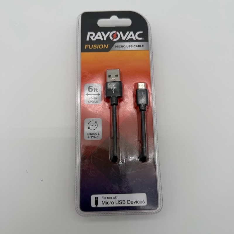 Rayovac Fusion - Micro USB Cable - 6ft Long Cable - Charge & Sync - black gallery