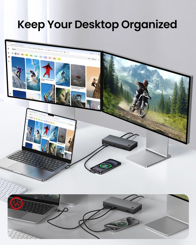 USB C Monitor Cable Right Angle 10FT, 8K30Hz 5K/4K60Hz Display gallery
