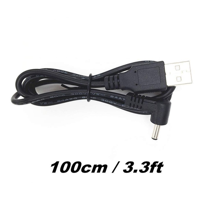 3 PCS 100cm 3.3 FT 5V USB 2.0 To DC 3.5mm x 1.35mm Male Power Cable Black gallery