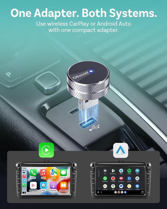 Mini Tube 2026 Wireless CarPlay & Android Auto Adapter, Ultra-Fast Auto Recon... gallery