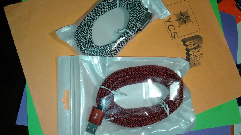 Pack of 2 x Micro USB Nylon braid, Fast charging, 10 feet each US seller