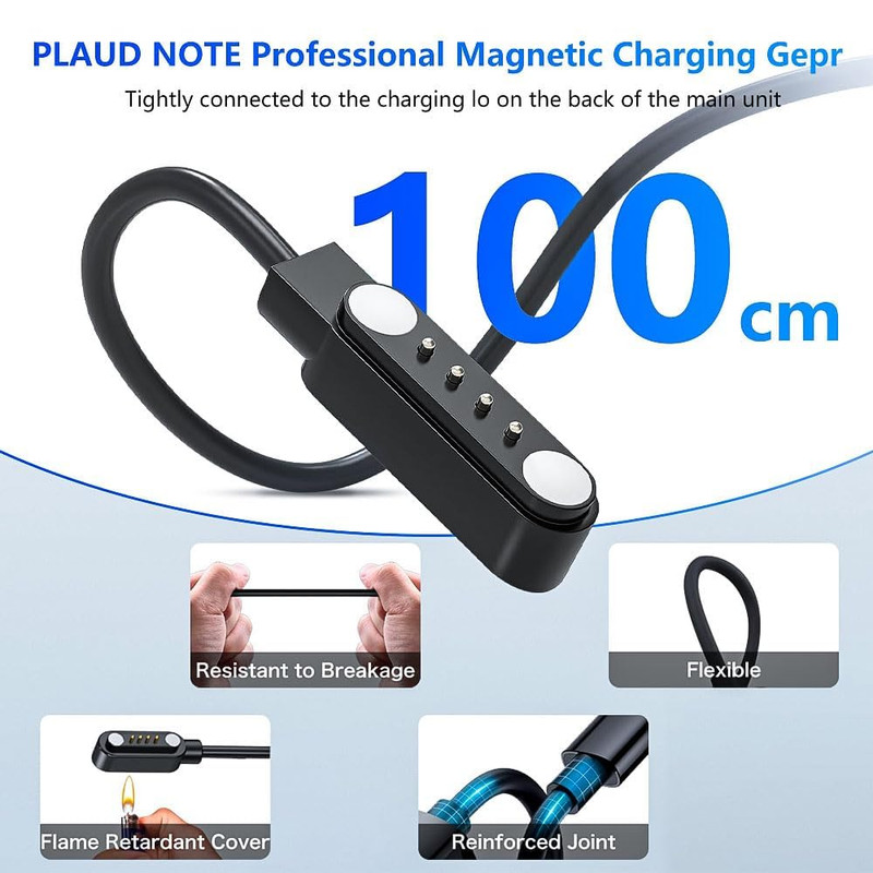 2-Pack USB & USB-C Charger for PLAUD Note Ai/Note Pro AI Voice Recorder Charger, gallery