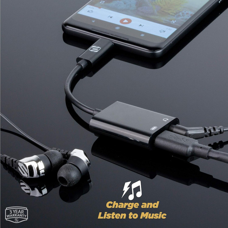 CAAP Strikeline USB Type-C Headphone Adapter with Female 3.5Mm Aux Input and USB gallery