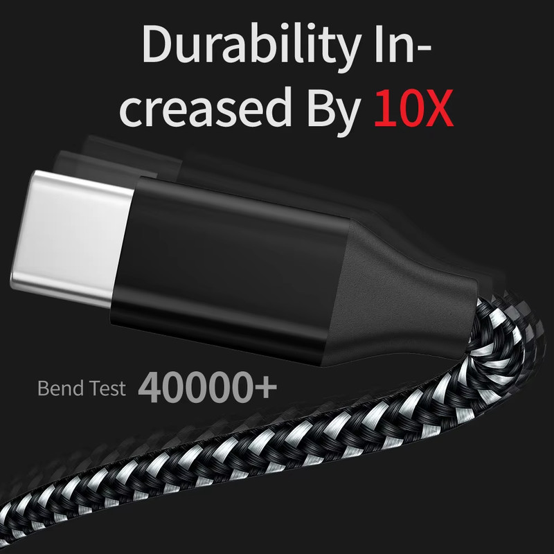 USB-C Cable 3-Pack | 3ft 6ft 10ft | Fast Charging, Braided gallery