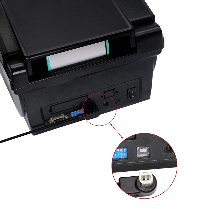2 Pack USB 2.0 Type-B Cable Right + Left Angle Printer Extension Short gallery