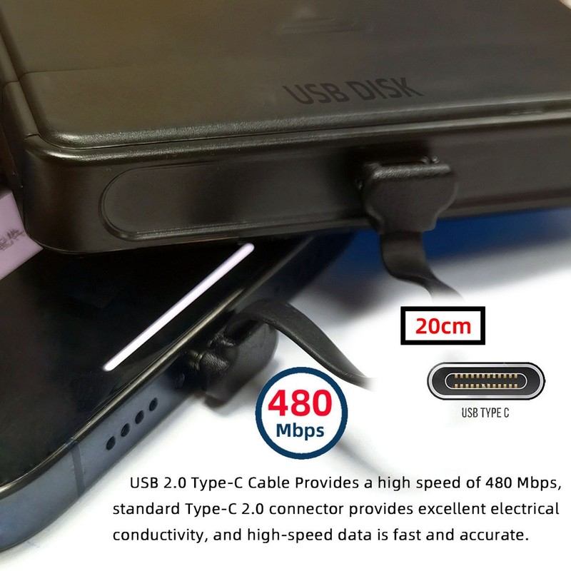 USB-C Type C to USB-C USB2.0 Data Cable Angled Connector 65W Fast Charge gallery