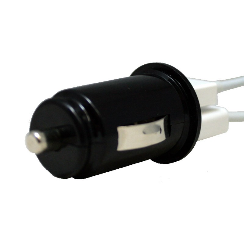 Mini Dual Bullet USB 2 Port Car Charger Adaptor for iPhone 3G S 4 4G iPod Touch gallery