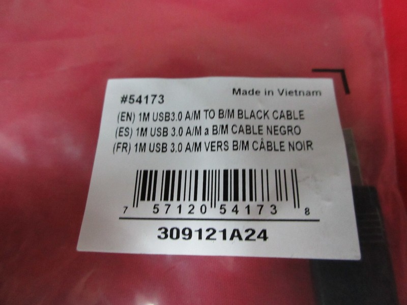 NEW C2G USB3.0 A/M TO B/M BLACK CABLE 54173 309121A24 gallery