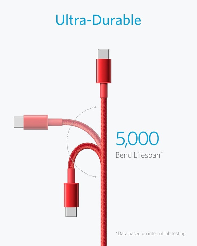 USB Type C Cable Anker 2-Pack 6 Ft Premium Nylon USB-C to USB-A Fast Charging gallery