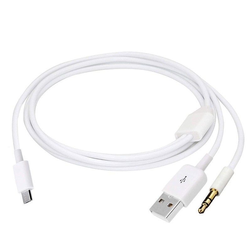Audio Charging Cable 2 in1 Aux Cord Micro USB to USB 3.5mm Aux Standard Audio…