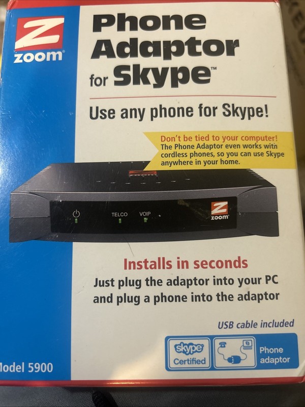 Zoom Model 5900 Home Phone Adapter for Skype