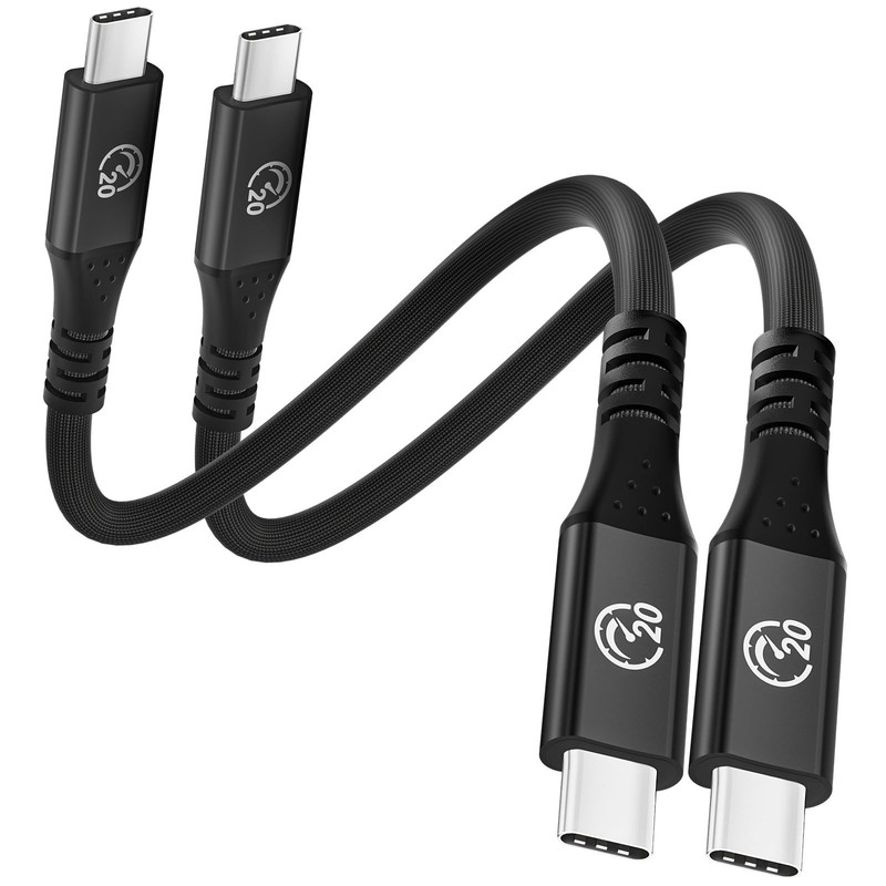 Flexible USB C to USB C Cable 1FT 2Pack, 20Gbps High Speed Data Transfer, 5K/4K gallery