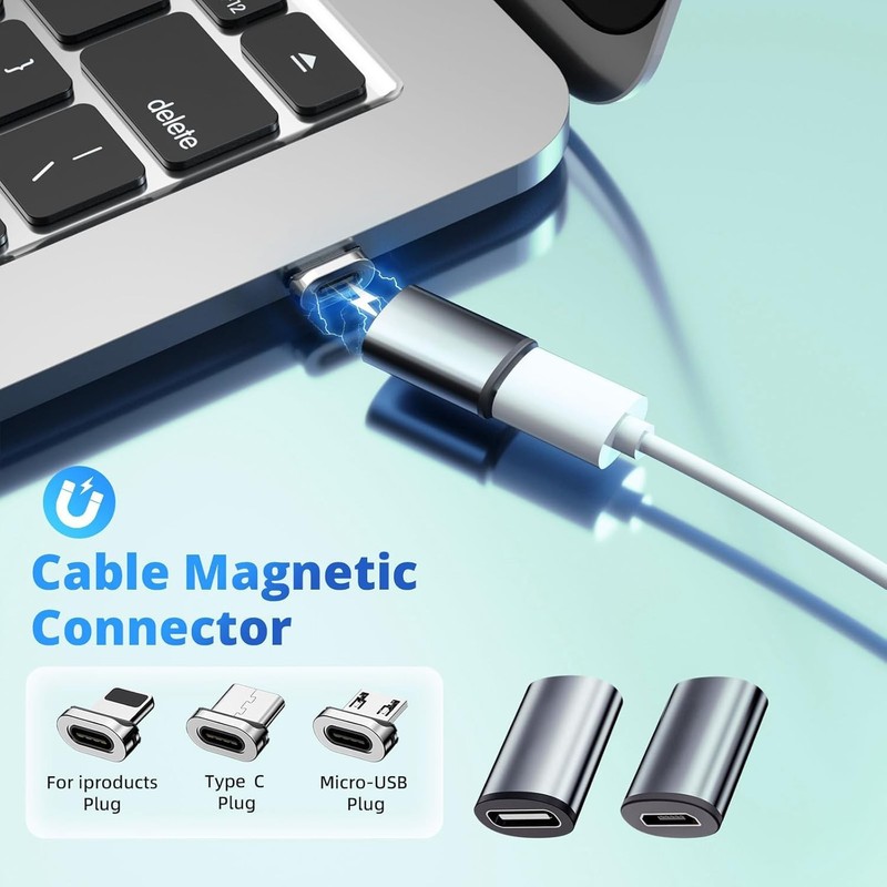 USB C (Female) to Micro USB/USB C (Male) Adapter [2 in 1 Fast Magnetic Charge... gallery