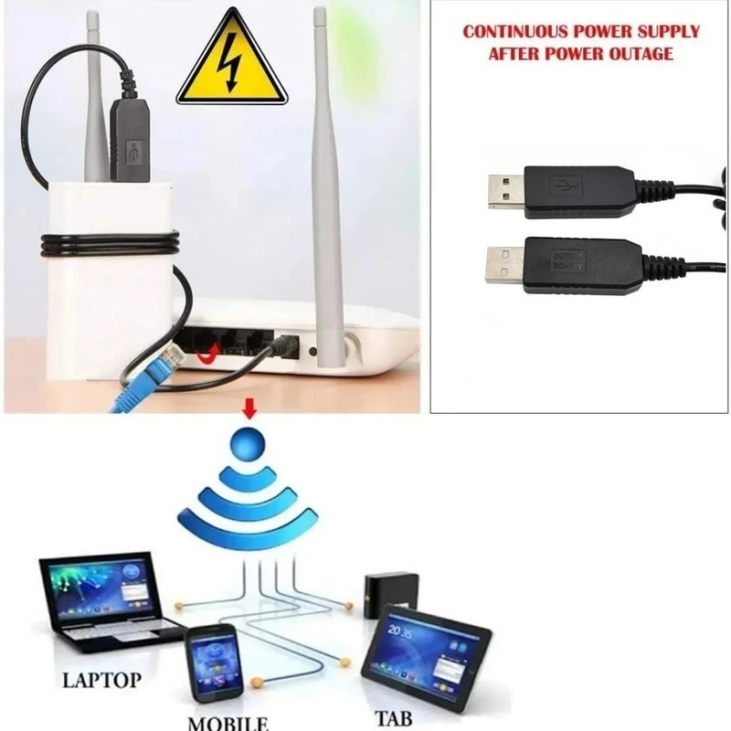 0.22 in 0.08 in DC Power Cable Converter 5V to 5V 9V 12V Step Up USB Adapter gallery