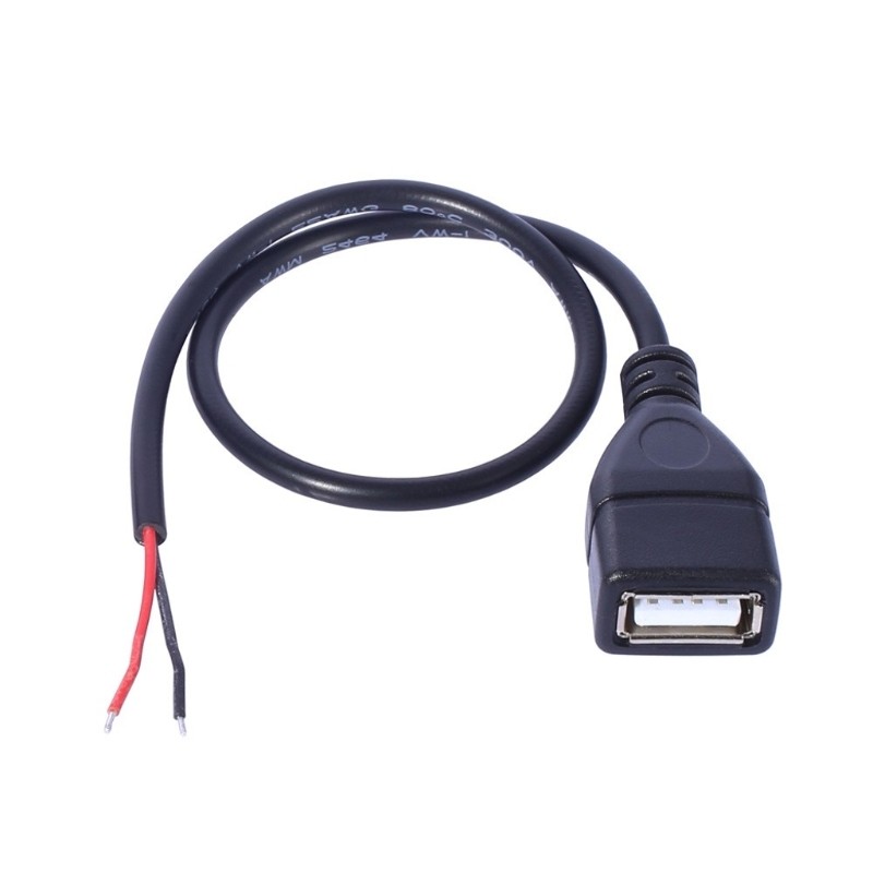 2Pin Bare Wire To USB Female/Male Connector Cable Power Electronic Maintenance gallery