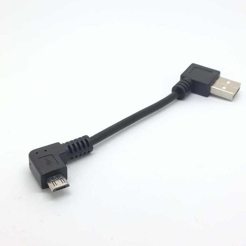 Angle 90° 2 A Micro USB 2.0 Quick Charger Charging Sync Data Cable 25cm gallery