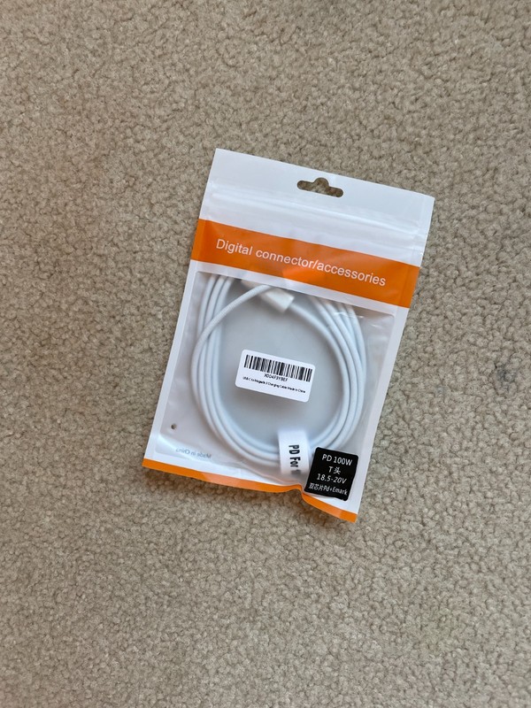 Charge Converter 85W Output, USB C Female to Magnetic 2 T Tip Charging Cable Com