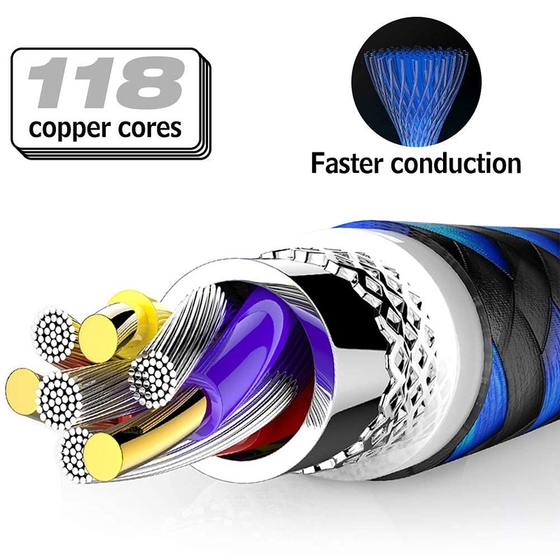5 Pack USB Type C Cable 3ft 6ft 10ft Fast Charger Cord Assorted Sizes Lead gallery