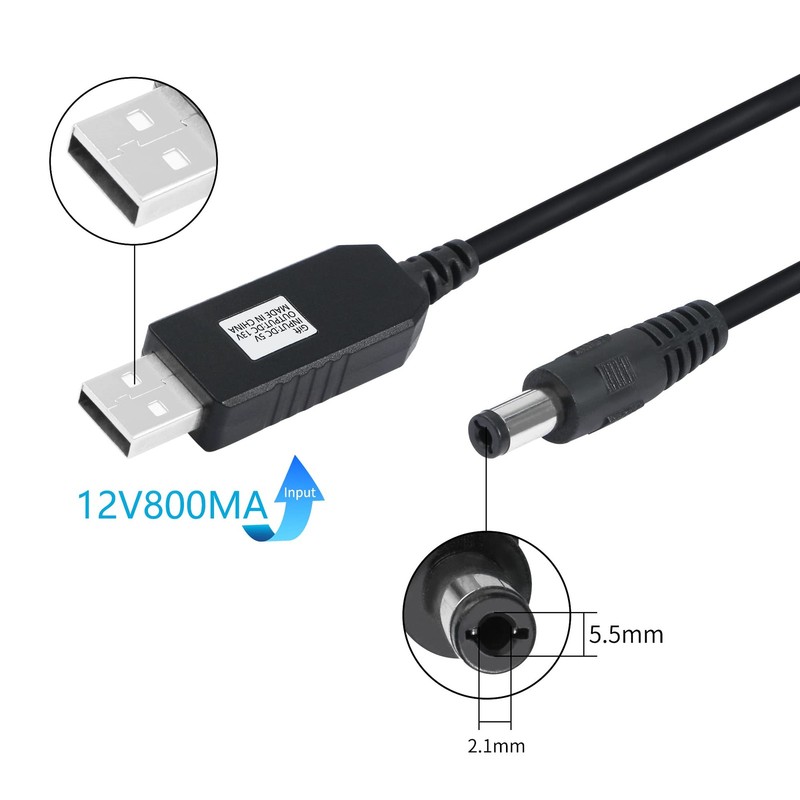 DC 5V to DC 12V USB Voltage Step Up Converter Cable Power Supply USB Cable wi... gallery