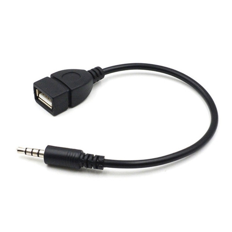 20cm/8-inch Length 3.5mm Male AUX Sound Plugs Jacking to USB Female Converter gallery