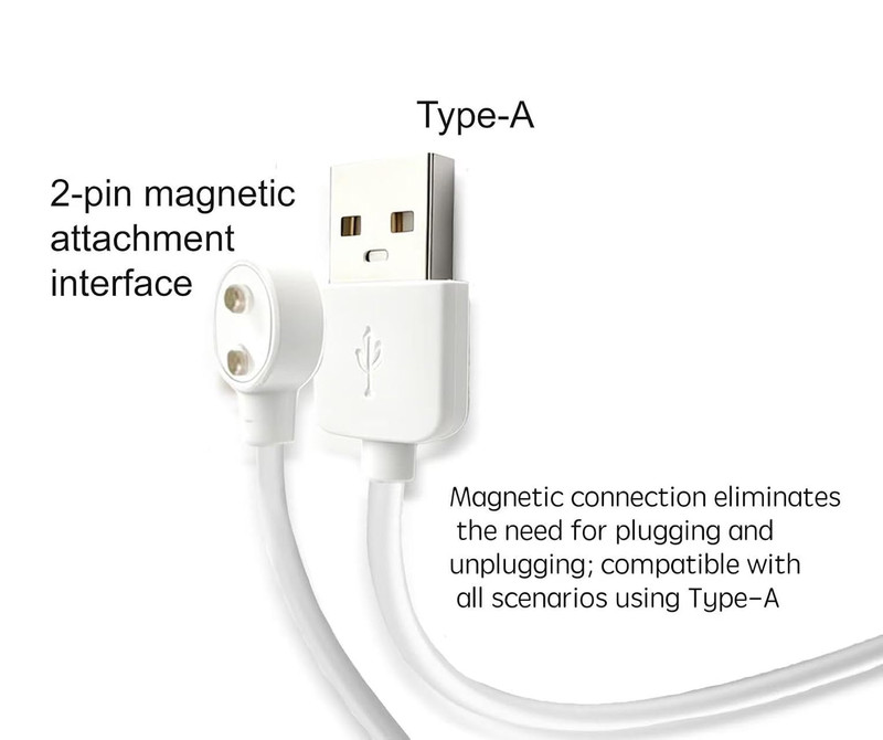 6Mm Magnetic USB DC Charger Cable, 2.7Ft Replacement Oval Base Charging Cord for gallery