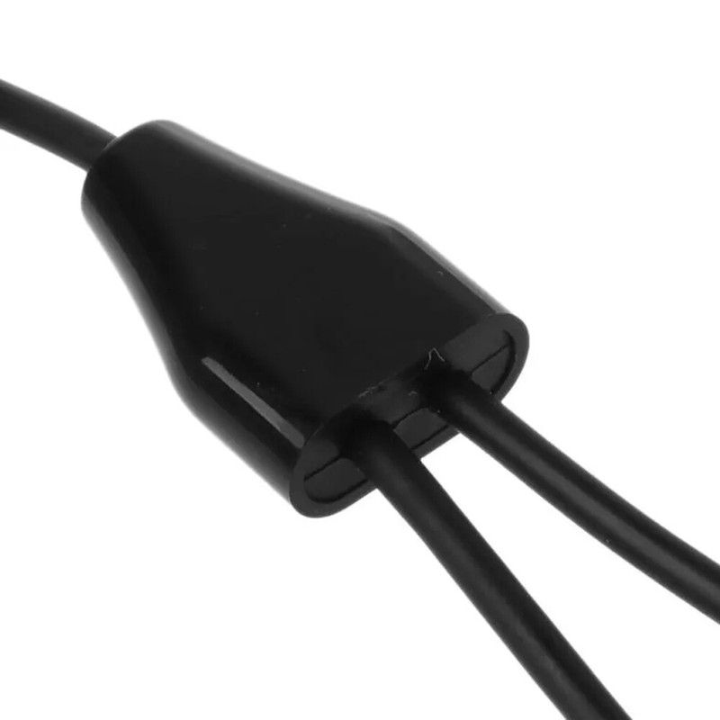 2PC Portable USB 2.0 Type A M To Dual Type C M Splitter Y Charg Data Cable Black gallery
