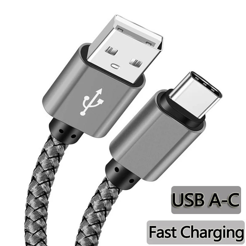 Nylon Data Cable Fast Charger USB A to Type C Charging Cable For Huawei Samsung gallery